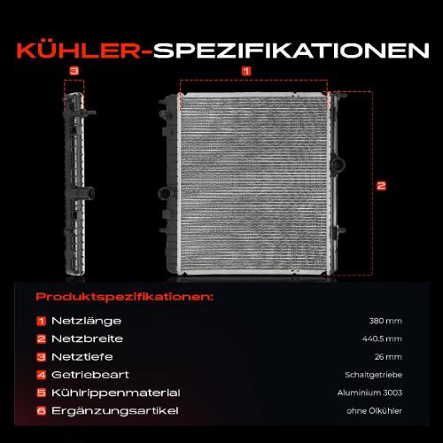 1x Kühler Wasserkühler Motorkühler für Citroën Peugeot DS Ds5 3008 2.0L 2009-2018 Bild 1x Kühler Wasserkühler Motorkühler für Citroën Peugeot DS Ds5 3008 2.0L 2009-2018