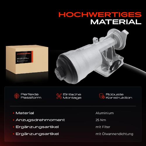 1x Ölfiltergehäuse für VW Golf V Polo Passat Caddy III Audi A3 A4 Q5 Bild 1x Ölfiltergehäuse für VW Golf V Polo Passat Caddy III Audi A3 A4 Q5