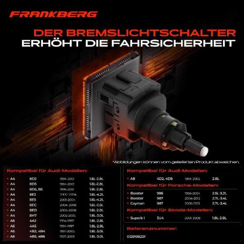 1x Bremslichtschalter für VW Passat Variant Skoda Superb I Porsche Boxster Audi A8 Bild 1x Bremslichtschalter für VW Passat Variant Skoda Superb I Porsche Boxster Audi A8