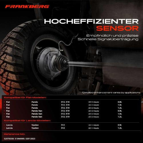 1x ABS Sensor Vorderachse beidseitig für Fiat Panda Van Lancia Ypsilon 0.9L 1.0L 1.2L Bj ab 2011 Bild 1x ABS Sensor Vorderachse beidseitig für Fiat Panda Van Lancia Ypsilon 0.9L 1.0L 1.2L Bj ab 2011