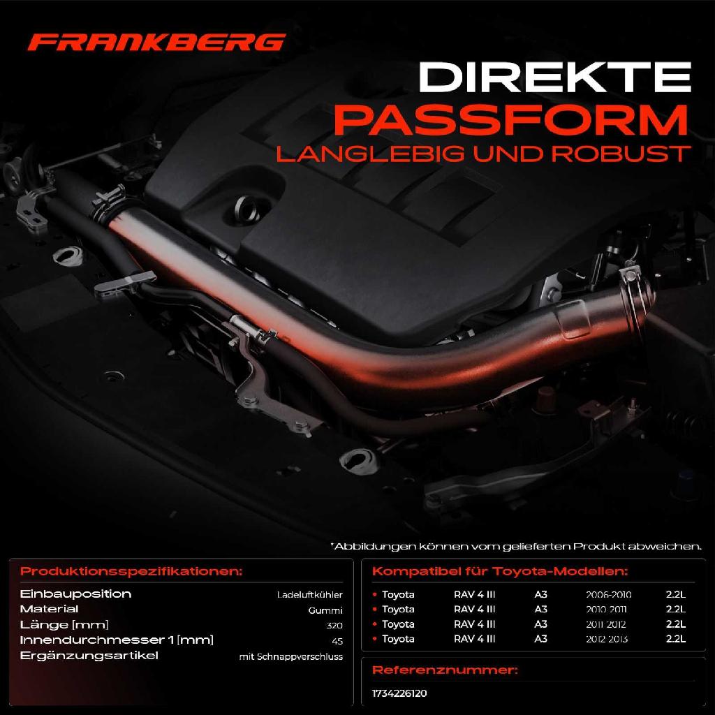 1x Kühlerschlauch Turboschlauch für Toyota RAV 4 III A3 2.2L 2006-2013