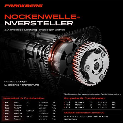 1x Nockenwellenversteller für Ford B-Max Ecosport Fiesta Grand Focus Bild 1x Nockenwellenversteller für Ford B-Max Ecosport Fiesta Grand Focus