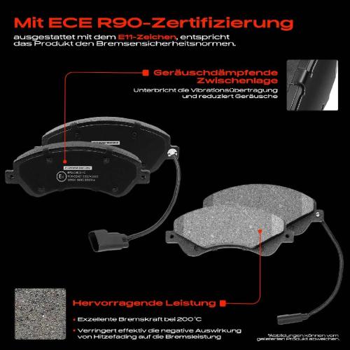 Frankberg 4x Bremsbeläge Vorderachse für Ford Transit Bus Kasten Pritsche/Fahrgestell Tourneo 2006-2014 Bild Frankberg 4x Bremsbeläge Vorderachse für Ford Transit Bus Kasten Pritsche/Fahrgestell Tourneo 2006-2014