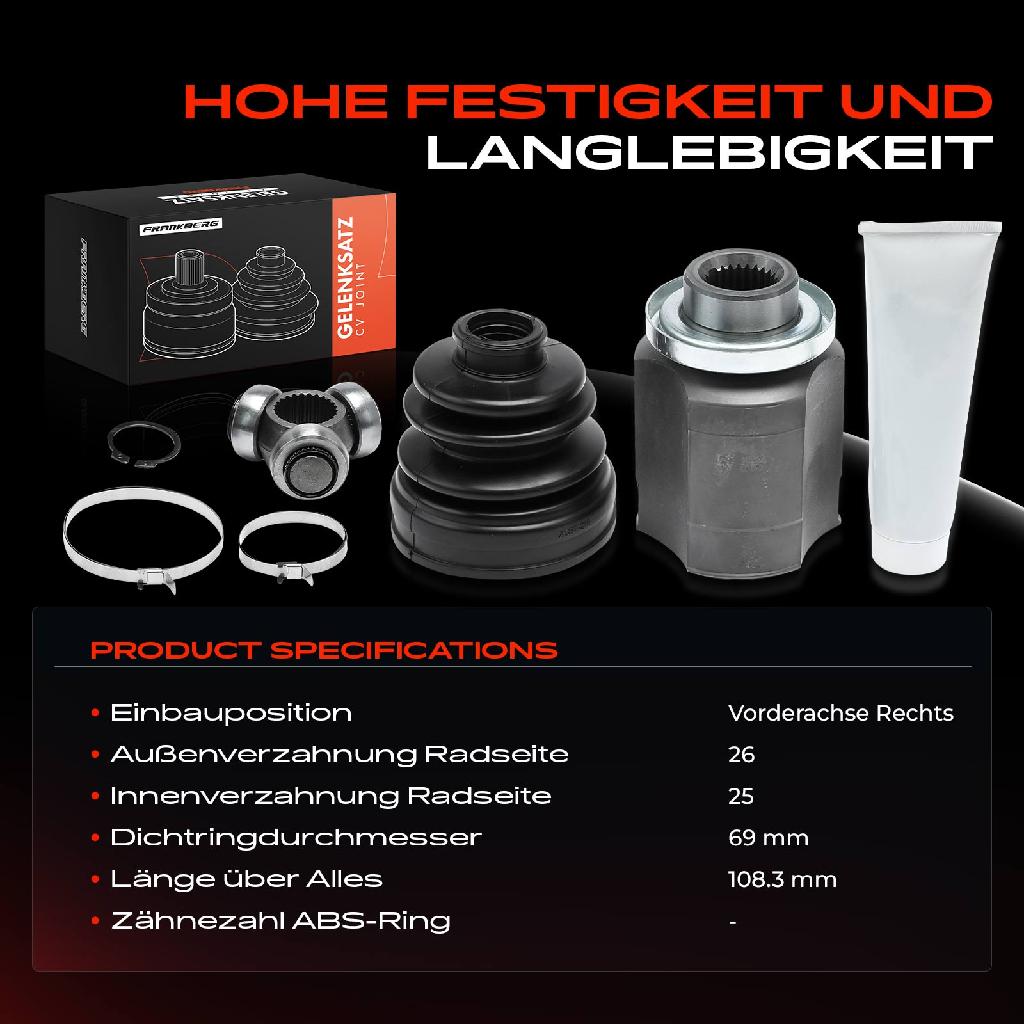 1x Antriebswelle Gelenksatz Vorderachse Rechts für Hyundai Coupe GK Tucson GK KIA