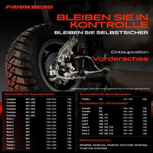 1x Querlenker Satz Vorderachse für VW Corrado Golf Jetta Seat Cordoba Vario Ibiza II Toledo I 1.0L 1987-2002 Bild 1x Querlenker Satz Vorderachse für VW Corrado Golf Jetta Seat Cordoba Vario Ibiza II Toledo I 1.0L 1987-2002