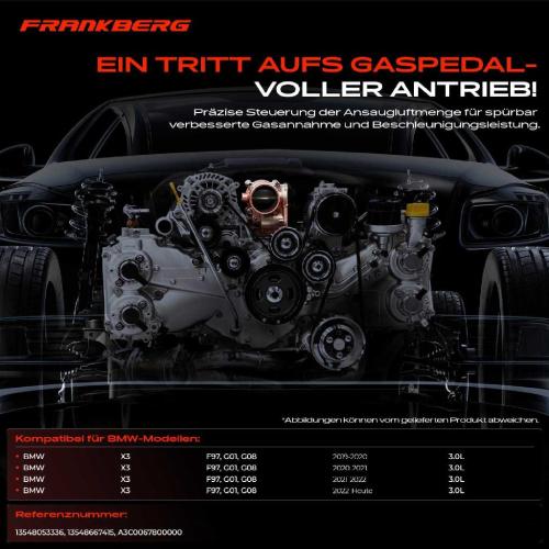 Frankberg 1x Drosselklappe Drosselklappenstutzen für BMW X3 F97 G01 G08 ab 2019 Bild Frankberg 1x Drosselklappe Drosselklappenstutzen für BMW X3 F97 G01 G08 ab 2019
