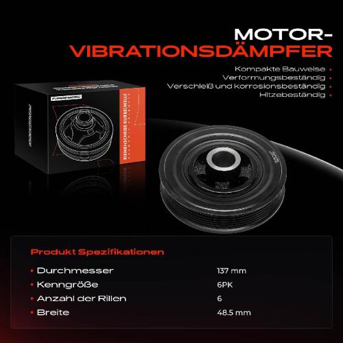 1x Riemenscheibe Kurbelwelle für Ford C-Max II DXA/CB7 DXA/CEU Fiesta VI Mondeo IV Bild 1x Riemenscheibe Kurbelwelle für Ford C-Max II DXA/CB7 DXA/CEU Fiesta VI Mondeo IV