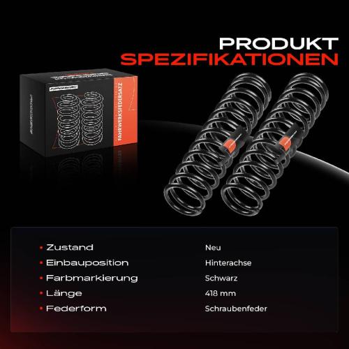Frankberg 2x Fahrwerksfeder Hinterachse f r Skoda Felicia I 6U1 Felicia II 1.3L 1.6L 1.9L 1994-2001 Bild Frankberg 2x Fahrwerksfeder Hinterachse f r Skoda Felicia I 6U1 Felicia II 1.3L 1.6L 1.9L 1994-2001