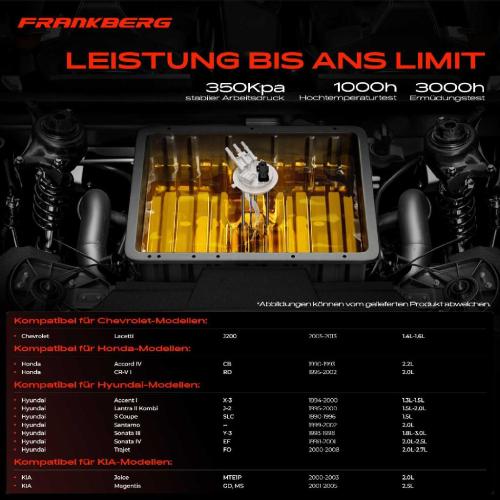 Frankberg 1x Kraftstoffpumpe für Chevrolet Lacetti Nubira Kombi Stufenheck Fiat Strada Pick-up Ford Scorpio I Turnier Bild Frankberg 1x Kraftstoffpumpe für Chevrolet Lacetti Nubira Kombi Stufenheck Fiat Strada Pick-up Ford Scorpio I Turnier