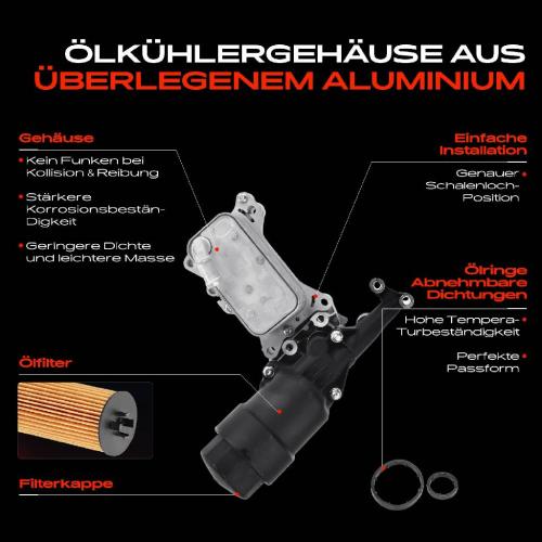1x Ölfiltergehäuse für Mercedes-Benz W204 W205 W212 B906 W447 Bild 1x Ölfiltergehäuse für Mercedes-Benz W204 W205 W212 B906 W447