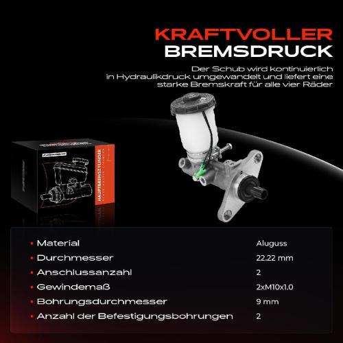 1x Hauptbremszylinder Bremszylinder für Honda CRX 2 ED EE 3 EG EH Civic 2 4 ED 5 EJ Bild 1x Hauptbremszylinder Bremszylinder für Honda CRX 2 ED EE 3 EG EH Civic 2 4 ED 5 EJ