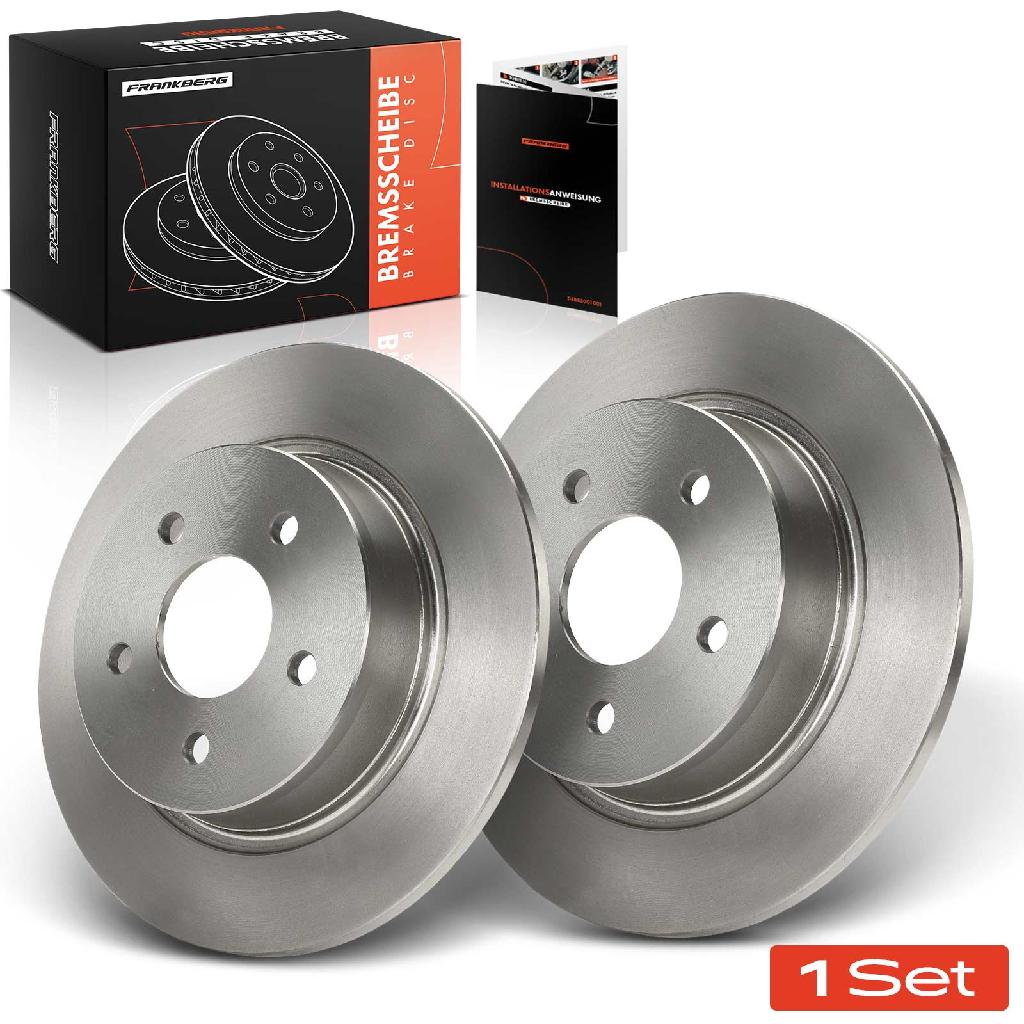 Frankberg 2x Bremsscheiben Hinterachse für Ford C-Max II Van Grand Kuga Tourneo Connect/Grand Connect V408