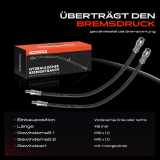 2x Bremsschlauch Bremsschläuche Vorne für Mercedes-Benz W202 W203 W204 C208 C209 W210 B906