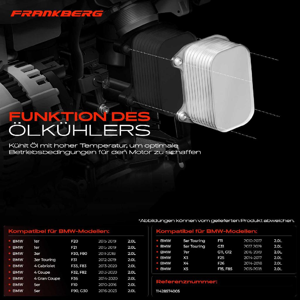 1x Ölkühler Motoröl für BMW 1er F20 F21 3er F30 F80 5er F10 F18 X3 F25 X5 F15 F85