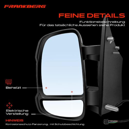 Frankberg 1x Außenspiegel Links für Citroën Jumper Fiat Ducato Peugeot Boxer Bj ab 2006 Bild Frankberg 1x Außenspiegel Links für Citroën Jumper Fiat Ducato Peugeot Boxer Bj ab 2006