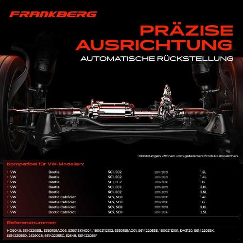 Frankberg 1x Lenkgetriebe Servolenkgetriebe für VW Beetle Cabriolet 5C1 5C2 1.2L-2.5L Bild Frankberg 1x Lenkgetriebe Servolenkgetriebe für VW Beetle Cabriolet 5C1 5C2 1.2L-2.5L