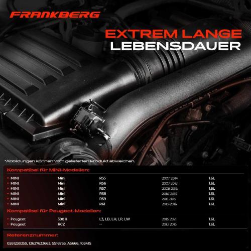1x Ladedruck Sensor für MINI Mini R56 Cabriolet Coupe R57 Peugeot 308 II RCZ 1.6L Bild 1x Ladedruck Sensor für MINI Mini R56 Cabriolet Coupe R57 Peugeot 308 II RCZ 1.6L
