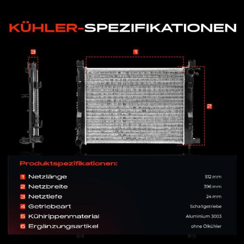 1x Kühler Wasserkühler Motorkühler für Dacia Duster Dokker Logan Renault Clio IV Bild 1x Kühler Wasserkühler Motorkühler für Dacia Duster Dokker Logan Renault Clio IV