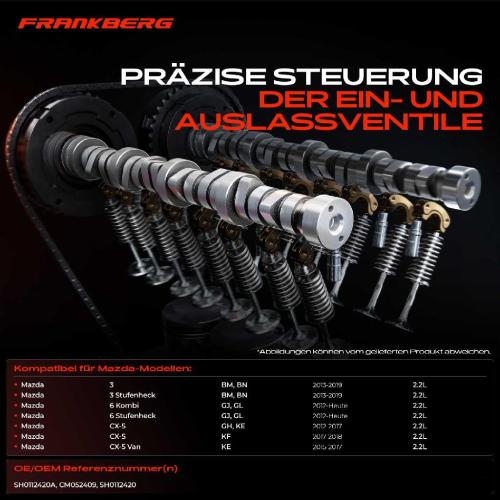 1x Nockenwelle für Mazda 3 BM BN 6 GJ GL CX-5 KF KE 2.2L Bild 1x Nockenwelle für Mazda 3 BM BN 6 GJ GL CX-5 KF KE 2.2L