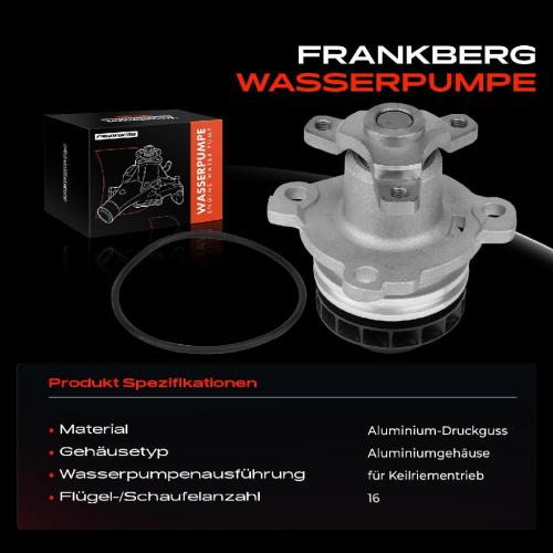 Frankberg 1x Wasserpumpe Kühlwasserpumpe für Renault Laguna Megane Nissan NV400 X-Trail Opel Bild Frankberg 1x Wasserpumpe Kühlwasserpumpe für Renault Laguna Megane Nissan NV400 X-Trail Opel