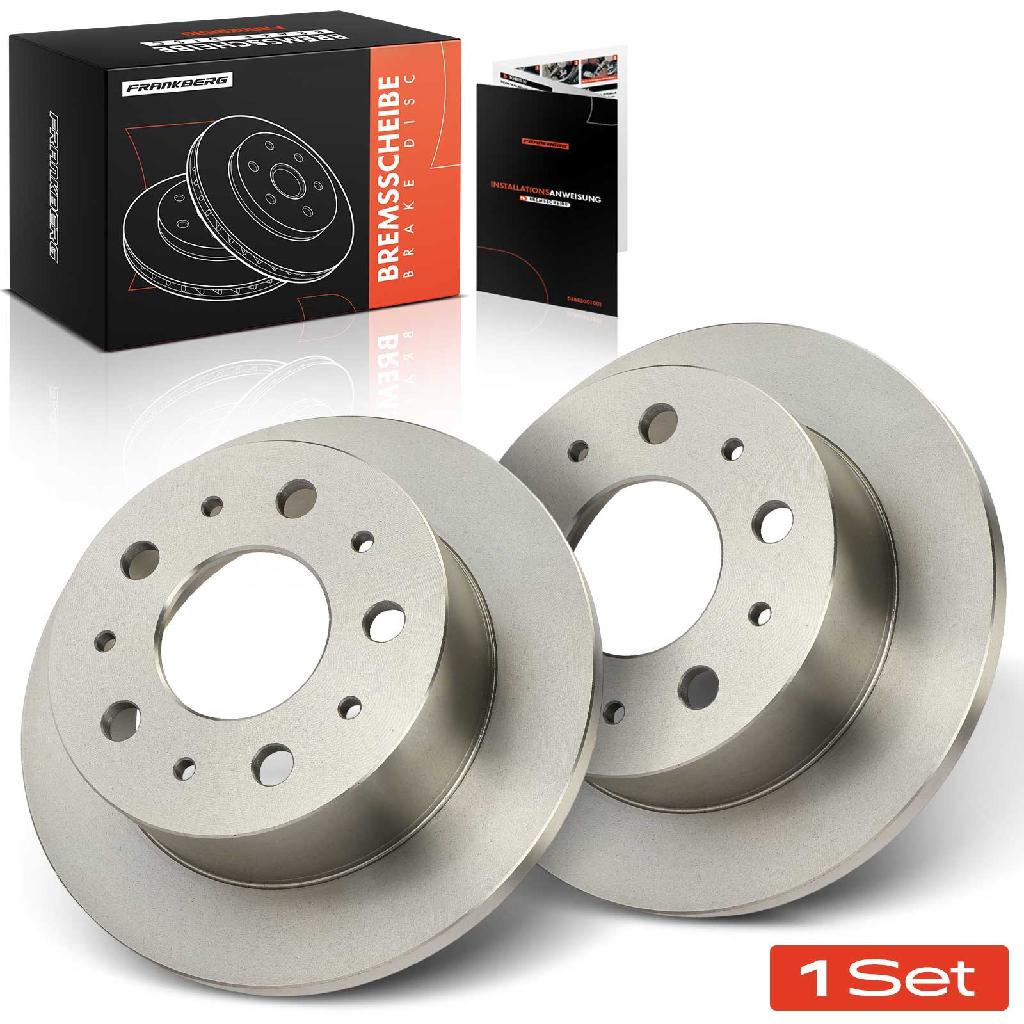 Frankberg 2x Bremsscheiben Hinterachse für Citroën Jumper Bus Kasten Pritsche/Fahrgestell Fiat Ducato Peugeot Boxer