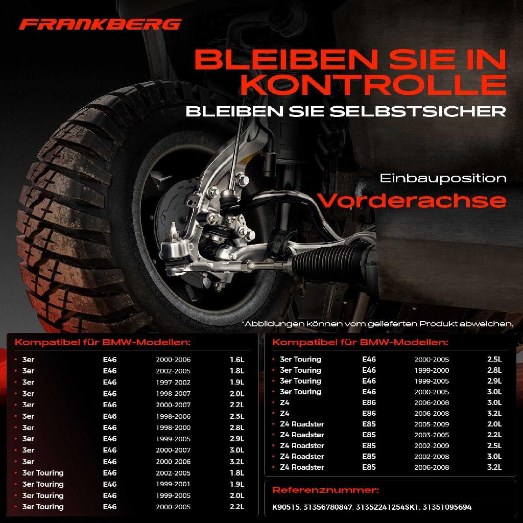 1x Koppelstange Vorderachse für BMW 3er E46 3er Cabriolet 3er Compact 3er Coupe 3er Touring Z4 Coupe E86 Z4