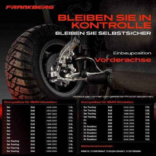 1x Koppelstange Vorderachse für BMW 3er E46 3er Cabriolet 3er Compact 3er Coupe 3er Touring Z4 Coupe E86 Z4 Bild 1x Koppelstange Vorderachse für BMW 3er E46 3er Cabriolet 3er Compact 3er Coupe 3er Touring Z4 Coupe E86 Z4