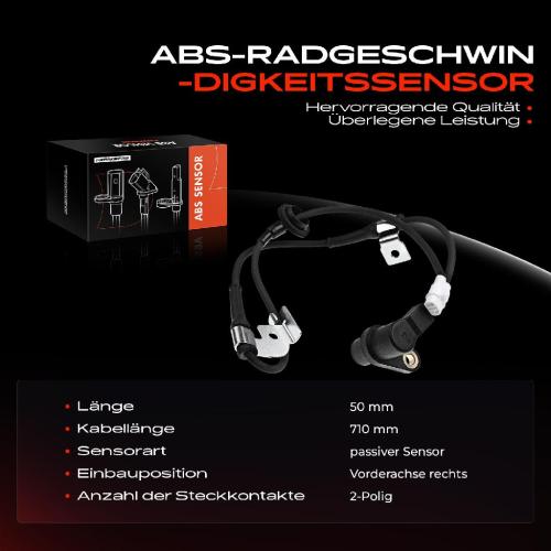 1x ABS Sensor Vorderachse rechts für Suzuki Ignis II Wagon R Schrägheck R 1.2L 1.3L 1.5L 1.0L 2000-2012 Bild 1x ABS Sensor Vorderachse rechts für Suzuki Ignis II Wagon R Schrägheck R 1.2L 1.3L 1.5L 1.0L 2000-2012