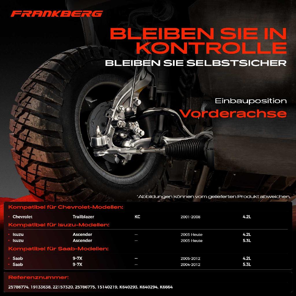 1x Querlenker Satz Vorderachse für Chevrolet Trailblazer Isuzu Ascender Saab 9-7X 4.2L 5.3L Bj ab 2001