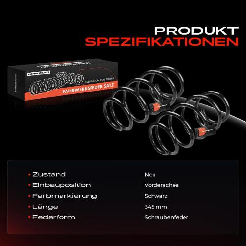 Frankberg 2x Fahrwerksfeder Vorderachse f r Audi A6 4A C4 A6 Avant 1.8L 2.3L 1994-1997 Bild Frankberg 2x Fahrwerksfeder Vorderachse f r Audi A6 4A C4 A6 Avant 1.8L 2.3L 1994-1997