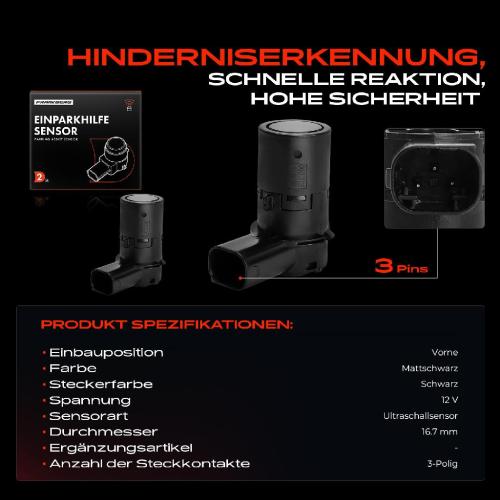 2x Parksensor PDC Sensor Vorne für Land Rover Discovery 3 L319 Freelander L314 Bild 2x Parksensor PDC Sensor Vorne für Land Rover Discovery 3 L319 Freelander L314