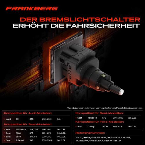 1x Bremslichtschalter für VW Golf 4 5 6 Polo T5 Passat Bora Audi A1 A2 A3 TT Bild 1x Bremslichtschalter für VW Golf 4 5 6 Polo T5 Passat Bora Audi A1 A2 A3 TT