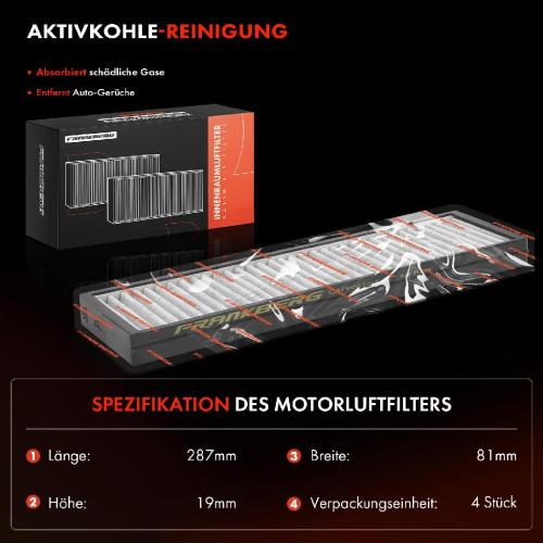 4x Innenraumfilter Aktivkohle für Hyundai i20 PB PBT DS KF 2008-2015 Bild 4x Innenraumfilter Aktivkohle für Hyundai i20 PB PBT DS KF 2008-2015