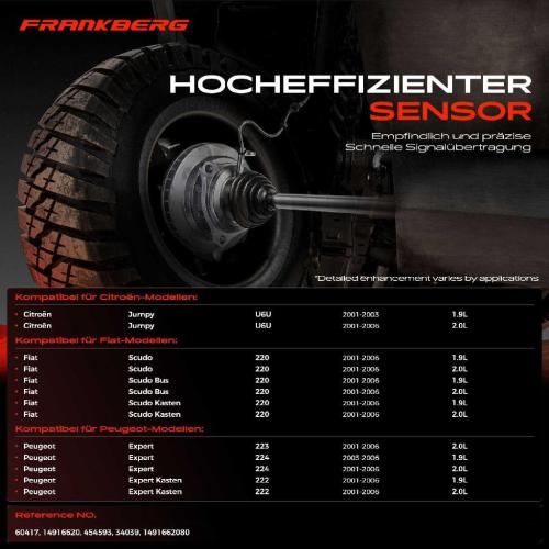 Frankberg 2x ABS Sensor Hinterachse beidseitig f r Citro n Jumpy Kasten Fiat Scudo Bus Peugeot Expert Partner Bild Frankberg 2x ABS Sensor Hinterachse beidseitig f r Citro n Jumpy Kasten Fiat Scudo Bus Peugeot Expert Partner