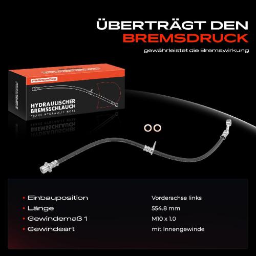 Frankberg 1x Bremsschlauch Bremsschläuche Vorderachse Links für Honda Civic VIII Hatchback Stufenheck 1.3L 1.4L Bild Frankberg 1x Bremsschlauch Bremsschläuche Vorderachse Links für Honda Civic VIII Hatchback Stufenheck 1.3L 1.4L