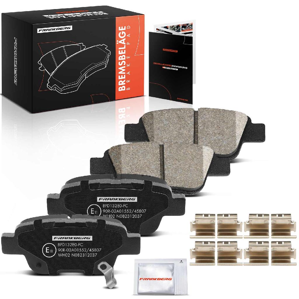 4x Bremsbeläge Hinterachse für Toyota Avensis Station Wagon Stufenheck Corolla Verso 2003-2009