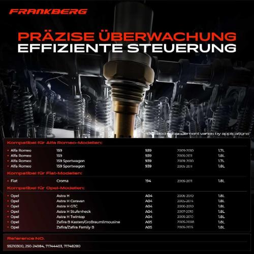 Frankberg 1x Lambdasonde Regelsonde Vor Katalysator für Alfa Romeo 159 Fiat Opel Astra H L35 L67 L69 Bild Frankberg 1x Lambdasonde Regelsonde Vor Katalysator für Alfa Romeo 159 Fiat Opel Astra H L35 L67 L69