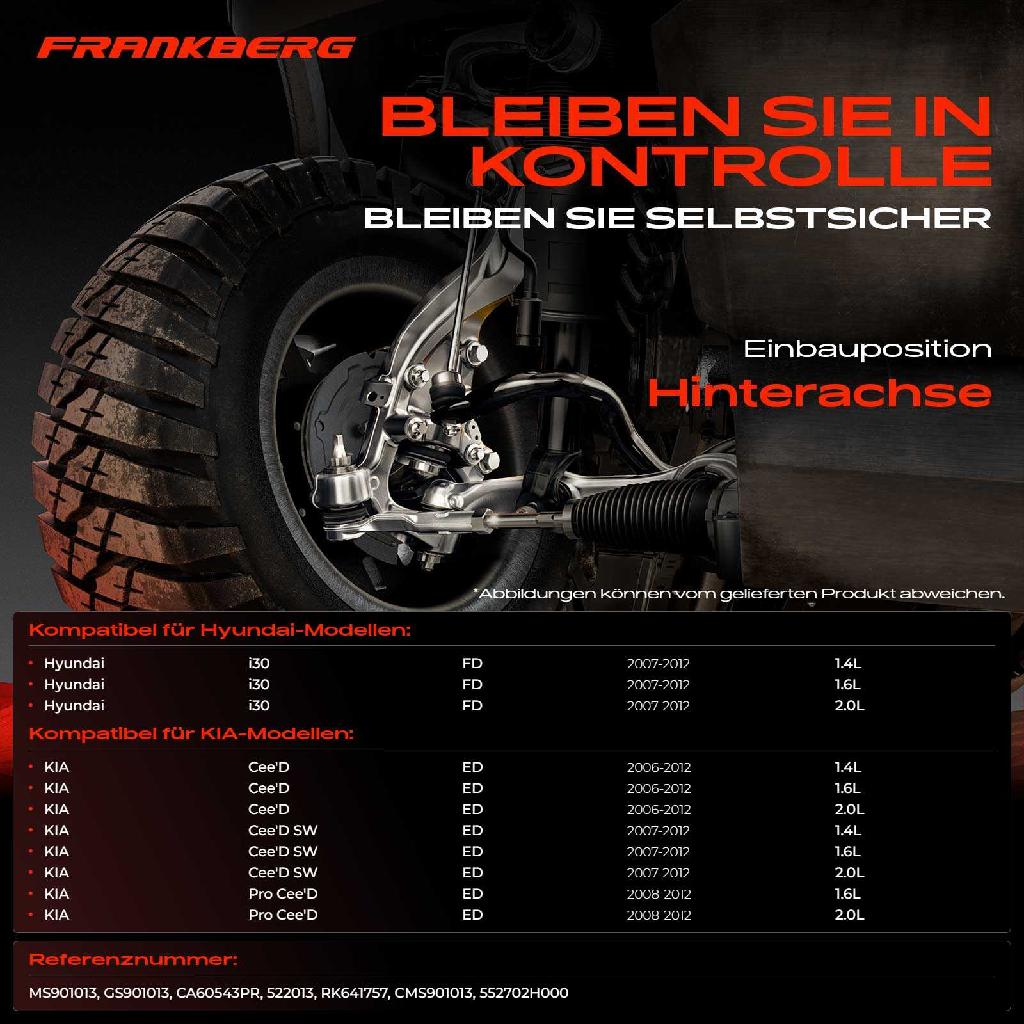 1x Querlenker Hinterachse für Hyundai i30 Kombi KIA Cee'D Schrägheck SW Pro 1.4L 1.6L 2.0L 2006-2012