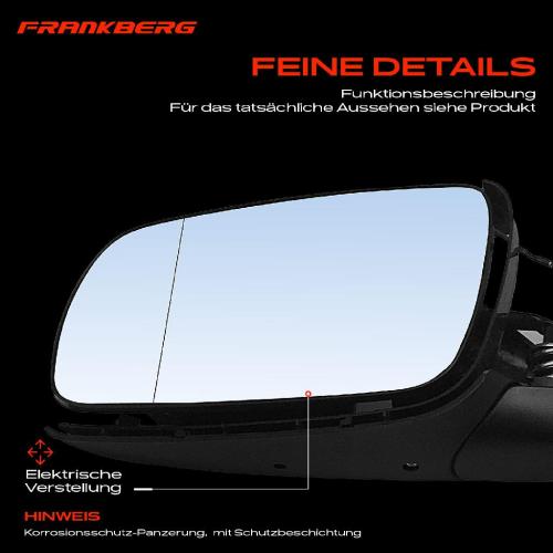 Frankberg 1x Außenspiegel Links für Audi A4 Avant 8D2 8D5 B5 1994-2001 Bild Frankberg 1x Außenspiegel Links für Audi A4 Avant 8D2 8D5 B5 1994-2001
