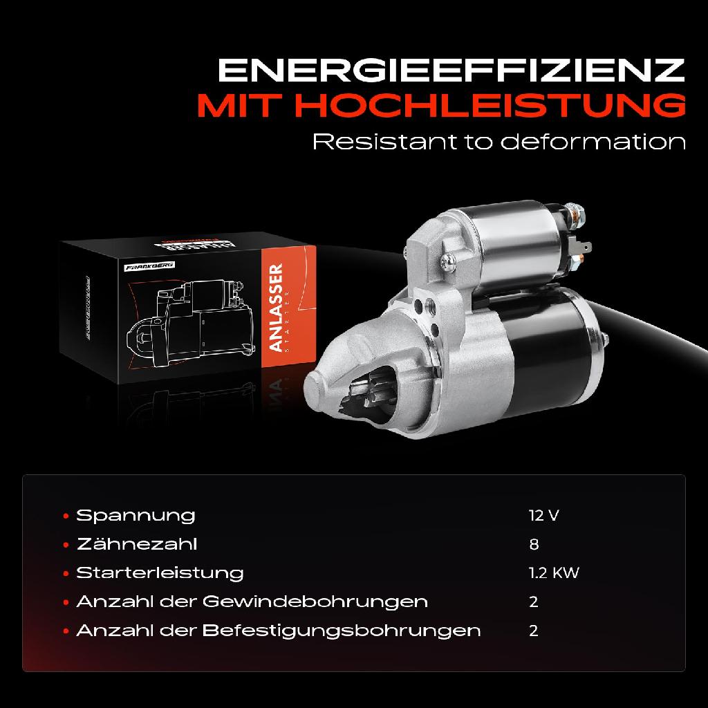 1x Anlasser Starter für Chrysler Sebring Cabriolet Dodge Avenger Caliber Journey Jeep Compass Patriot