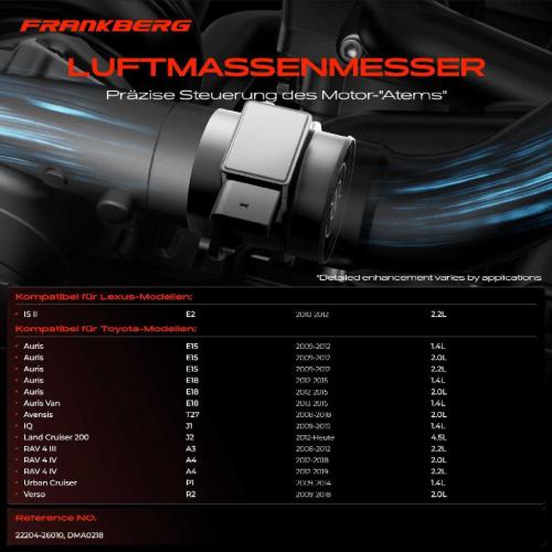 1x Luftmassenmesser für Lexus IS II Toyota Auris Van Avensis Stufenheck Corolla IQ Land Cruiser 200 Bild 1x Luftmassenmesser für Lexus IS II Toyota Auris Van Avensis Stufenheck Corolla IQ Land Cruiser 200