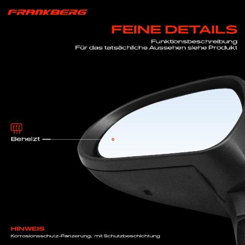 Frankberg 1x Außenspiegel Links für Peugeot 308 CC 308 I 308 SW I 2007-2014 Bild Frankberg 1x Außenspiegel Links für Peugeot 308 CC 308 I 308 SW I 2007-2014
