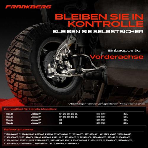 1x Querlenker Satz Vorderachse für Honda Accord VI CF CG CH CK CL Accord VI Coupe CG 2.2L 3.0L 2.0L 1997-2003 Bild 1x Querlenker Satz Vorderachse für Honda Accord VI CF CG CH CK CL Accord VI Coupe CG 2.2L 3.0L 2.0L 1997-2003