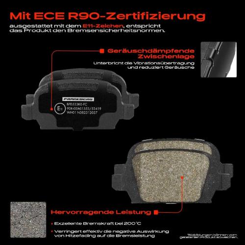 4x Bremsbeläge Hinterachse für Opel Corsa C Kasten/Schrägheck Tigra Twintop 2000-2009 Bild 4x Bremsbeläge Hinterachse für Opel Corsa C Kasten/Schrägheck Tigra Twintop 2000-2009