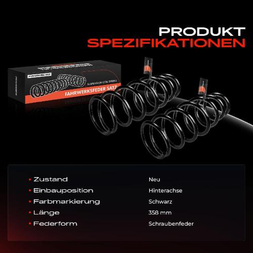 Frankberg 2x Fahrwerksfeder Hinterachse f r Mazda RX-8 FE SE 1.3L 2003-2012 Bild Frankberg 2x Fahrwerksfeder Hinterachse f r Mazda RX-8 FE SE 1.3L 2003-2012