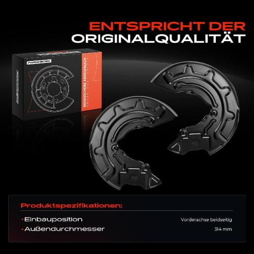 Frankberg 2x Ankerblech Bremsscheibe Vorderachse Beidseitig für VW Golf Audi A3 8V Seat Leon Skoda Octavia Bild Frankberg 2x Ankerblech Bremsscheibe Vorderachse Beidseitig für VW Golf Audi A3 8V Seat Leon Skoda Octavia