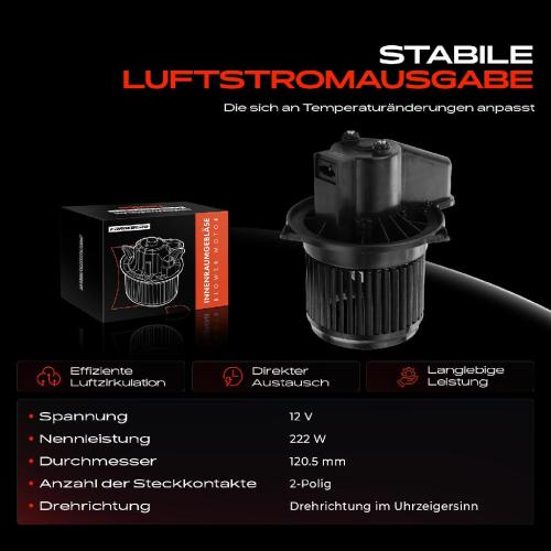 Frankberg 1x Gebläsemotor Innenraumgebläse für Fiat 500 Lancia Ypsilon 312 846 0.9L-1.4L Bj ab 09 Bild Frankberg 1x Gebläsemotor Innenraumgebläse für Fiat 500 Lancia Ypsilon 312 846 0.9L-1.4L Bj ab 09