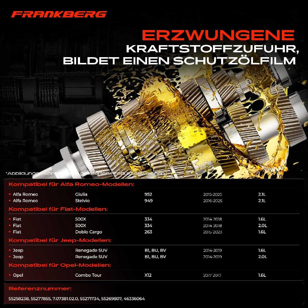 1x Ölpumpe für Fiat Doblo Alfa Romeo Giulia Giulietta Opel Combo Jeep