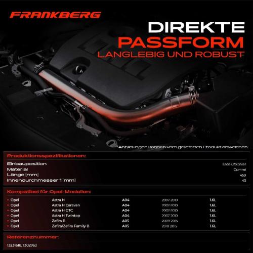 1x Kühlerschlauch Turboschlauch für Opel Astra H Caravan GTC Twintop Zafira B Kasten/MPV Zafira/Zafira Family Bild 1x Kühlerschlauch Turboschlauch für Opel Astra H Caravan GTC Twintop Zafira B Kasten/MPV Zafira/Zafira Family