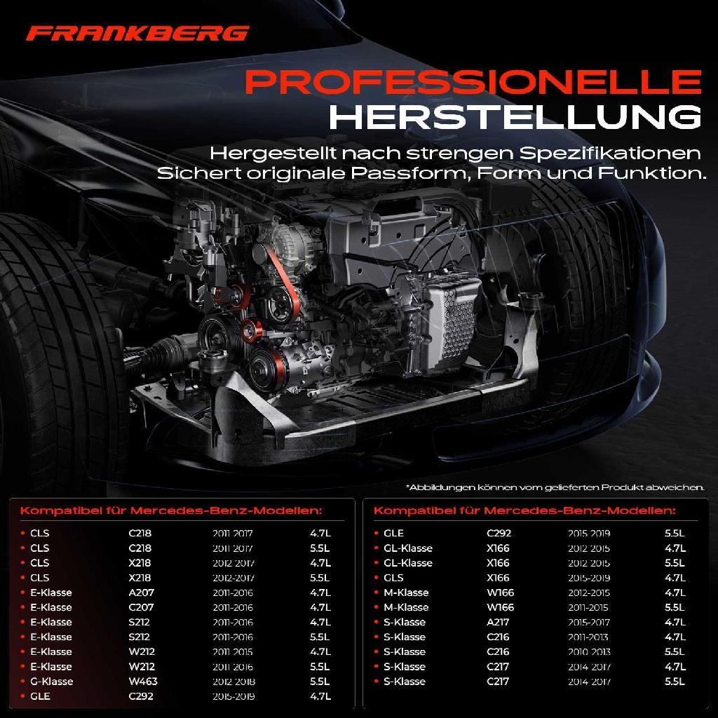 1x Spannrolle Riemenspanner für Mercedes-Benz C218 X218 W212 W221 W222 W463 C216